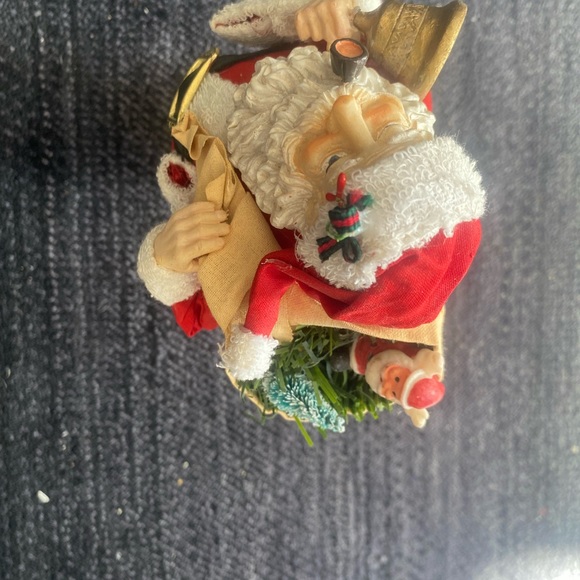 ⭐️Santa Claus porcelain figurine with bell, bag, and elf⭐️ - Picture 3 of 11